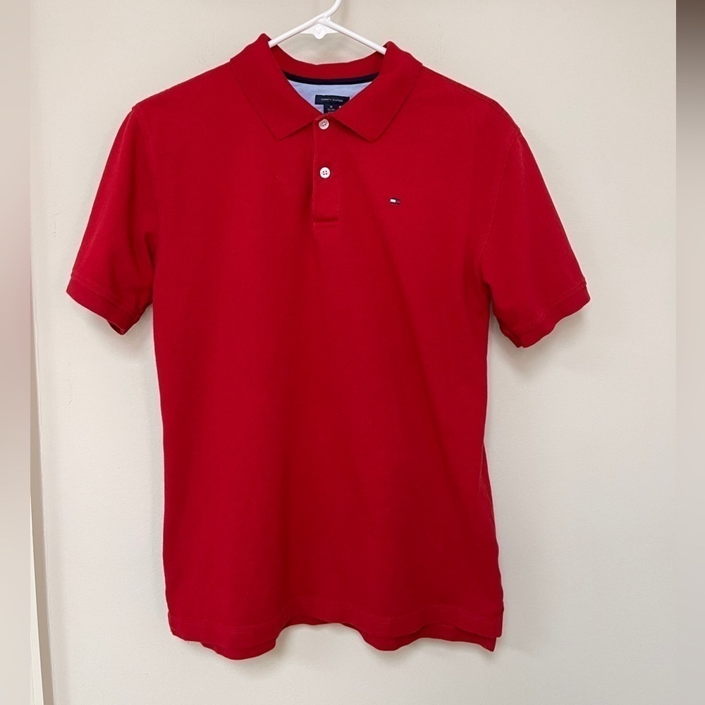 ⚡️3/$20⚡️ - Tommy Hilfiger: Boy’s Red Short Sleeve Cotton Polo, Size XL (20)